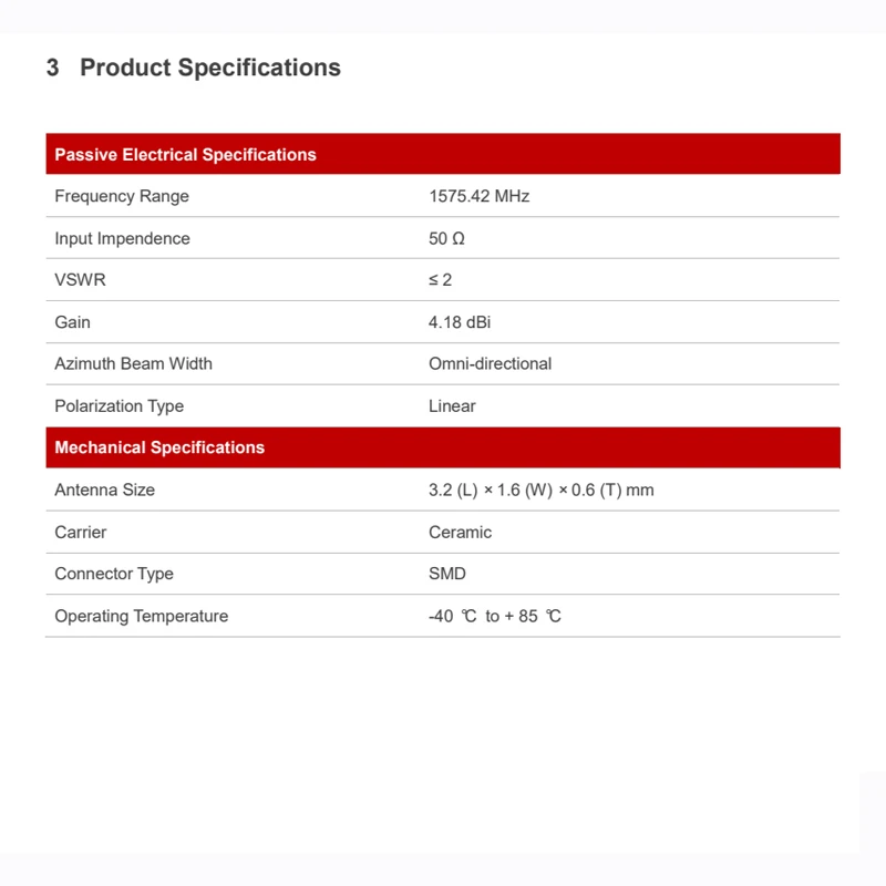 Quectel YC0013AA GPS  Antenna High  Connect SMD Type efficiency 1575 MHz external antenna