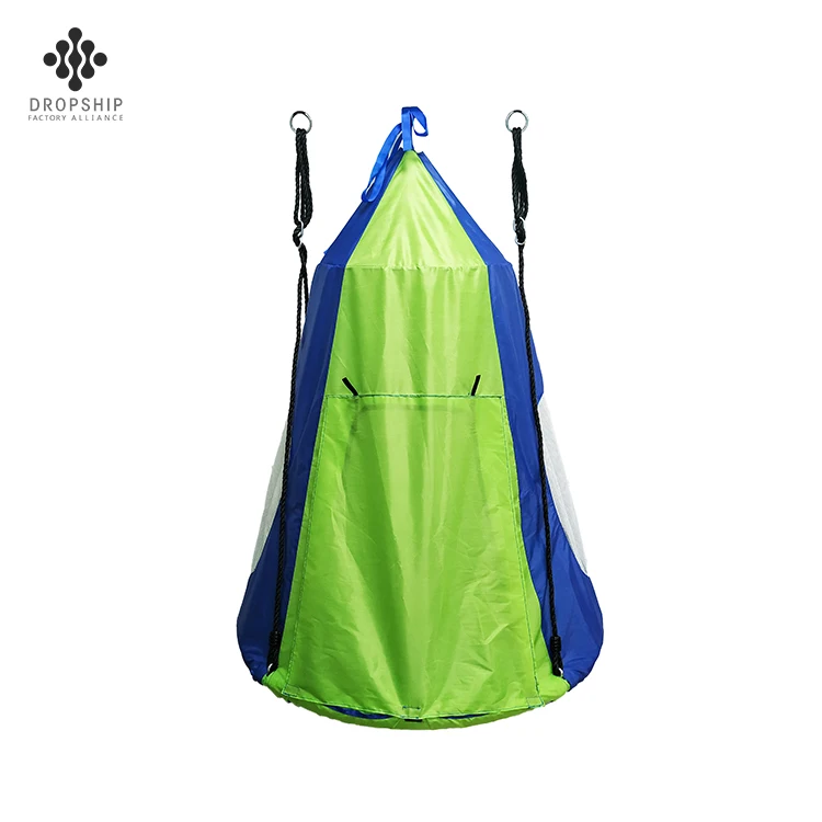 SA-010 2020 factory hot sale Children outdoor Fabric hanging saucer swing canopy swing tent