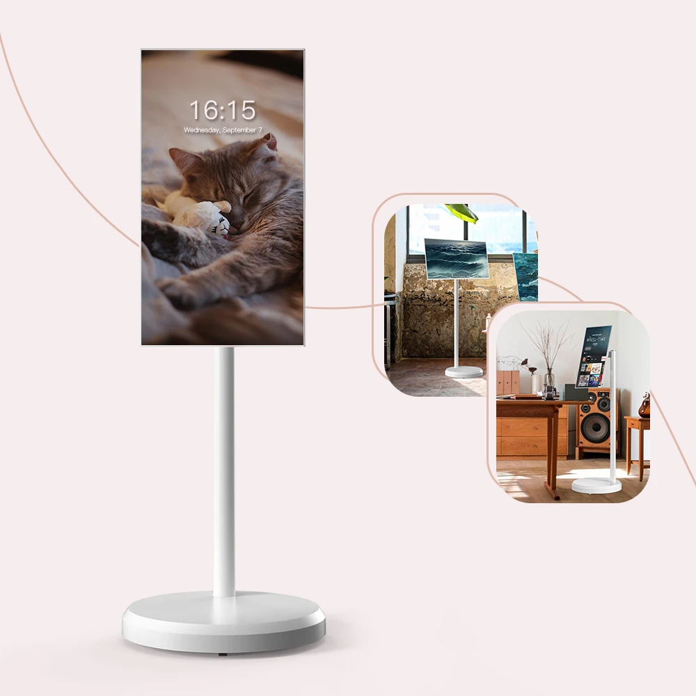 21.5 Inch Stand By Me FHD Screen IPS Display Android OS 12 Smart Touch Screen Smart Television with NFC POE USB WIFI