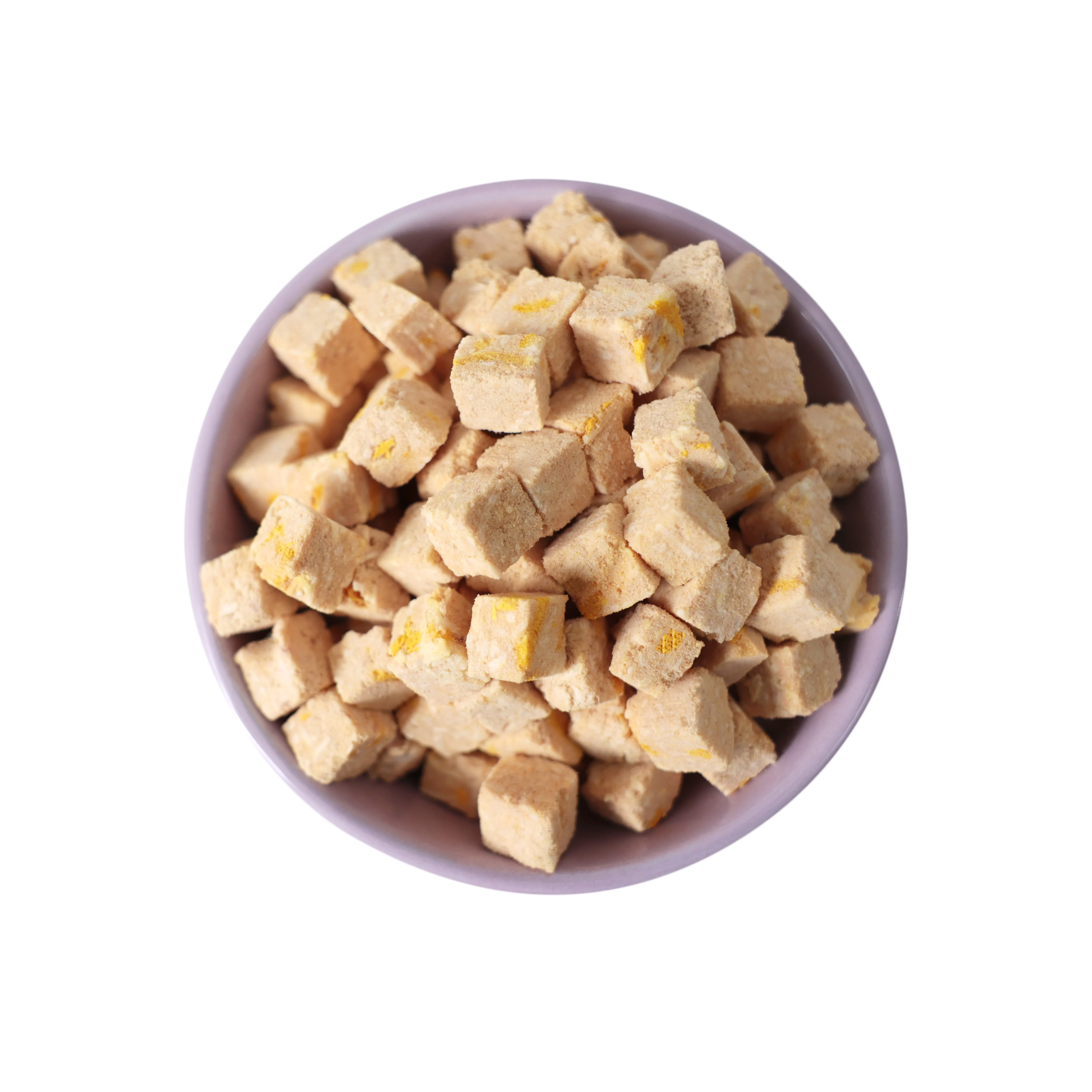 OEM ODM freeze-dried high protein chicken cubes 100% natural Salmon & Coconut & Pumpkin mixed food for cat and dog bulk factory