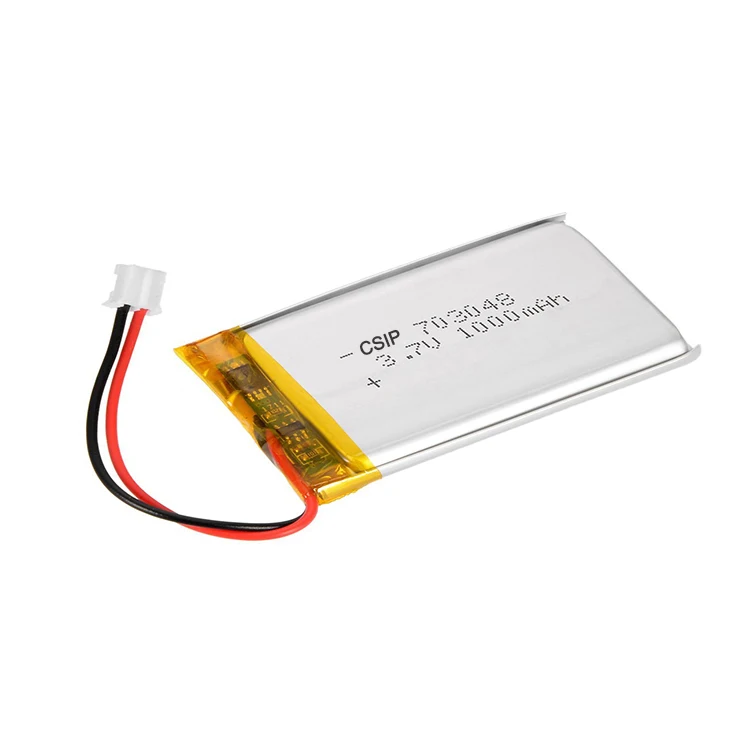 Shenzhen CSIP 703048 3.7V 1000mAh rechargeable battery and lithium polymer batteries from factory