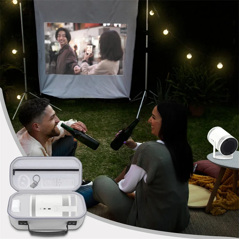 Custom Hard EVA Travel Carrying Case for Samsung The Freestyle Projector 1st / 2nd Gen 2023 and Accessories Storage bag