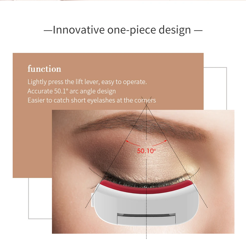 Heated Eyelash Curler Electric Eyelash Curlers Sensing Heating Silicone Long Lasting Curls Naturally Eyelashes Portable