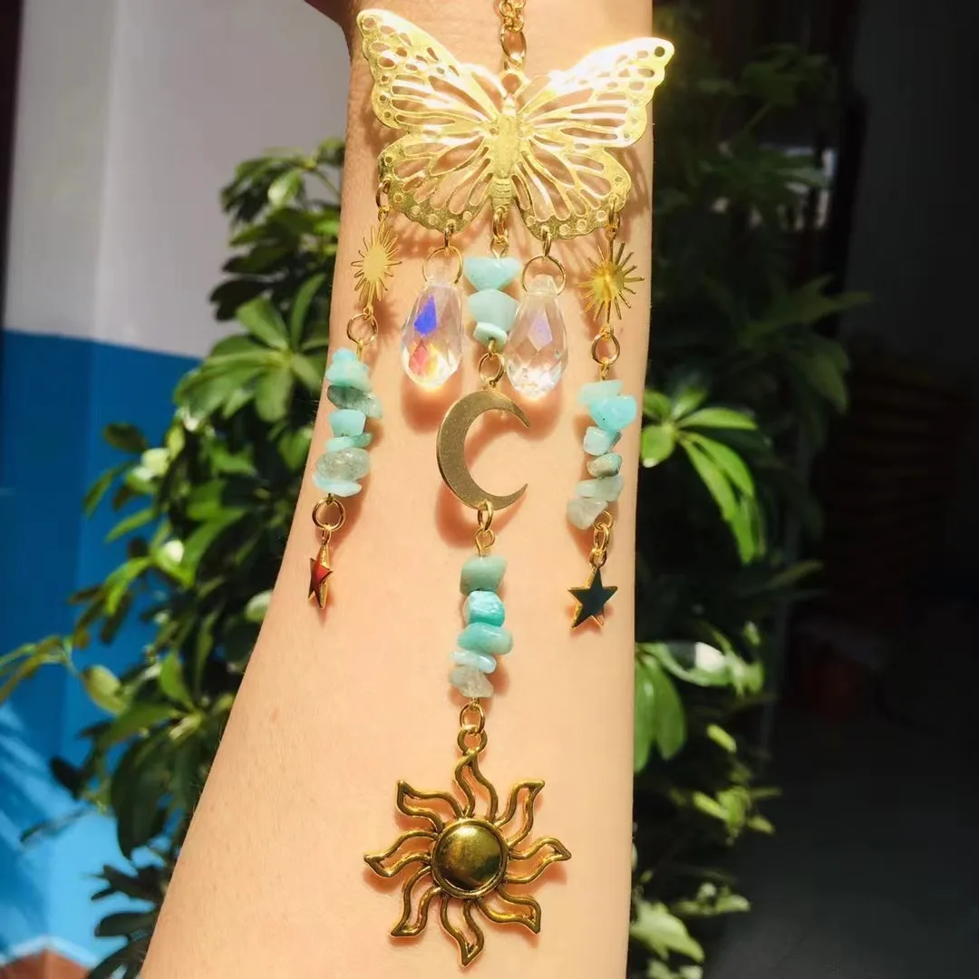 Wholesale high quality crystal sun catcher butterfly crystal sun catchers hanging suncatcher for decoration crystal sun catcher