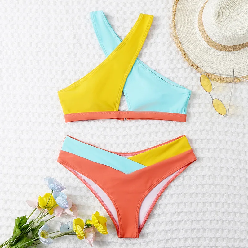 Women Sexy Wholesale 2022 New Hot Summer Coloured Sexy Open Lady Girls Bikinis & Beachwear
