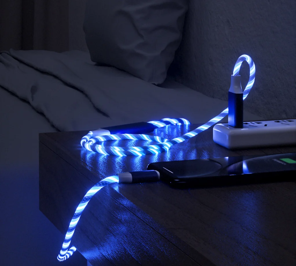 
2021 latest model 3in1 flow luminous lighting usb cable for Android iPhone Microusb Type C hogh quality charger with light l for Android line &nbsp;cord USB Cable iPhone Microusb Type C Mobile Cables Fast Charging Data Charger Led Flowing Light Usb 3 in 