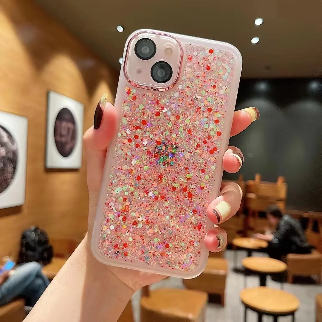 Phone Accessories Glow In The Dark Luminous Phone Cases For iPhone 13 12 Pro Max Glitter Epoxy Resin Phone Cover Fundas