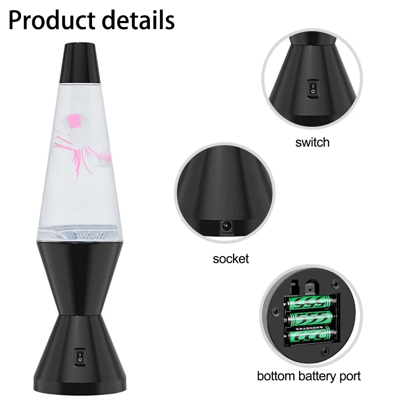 Wholesale Battery USB Operated Aquarium Jelly Fish Jellyfish LED Lava Lamp Night Light