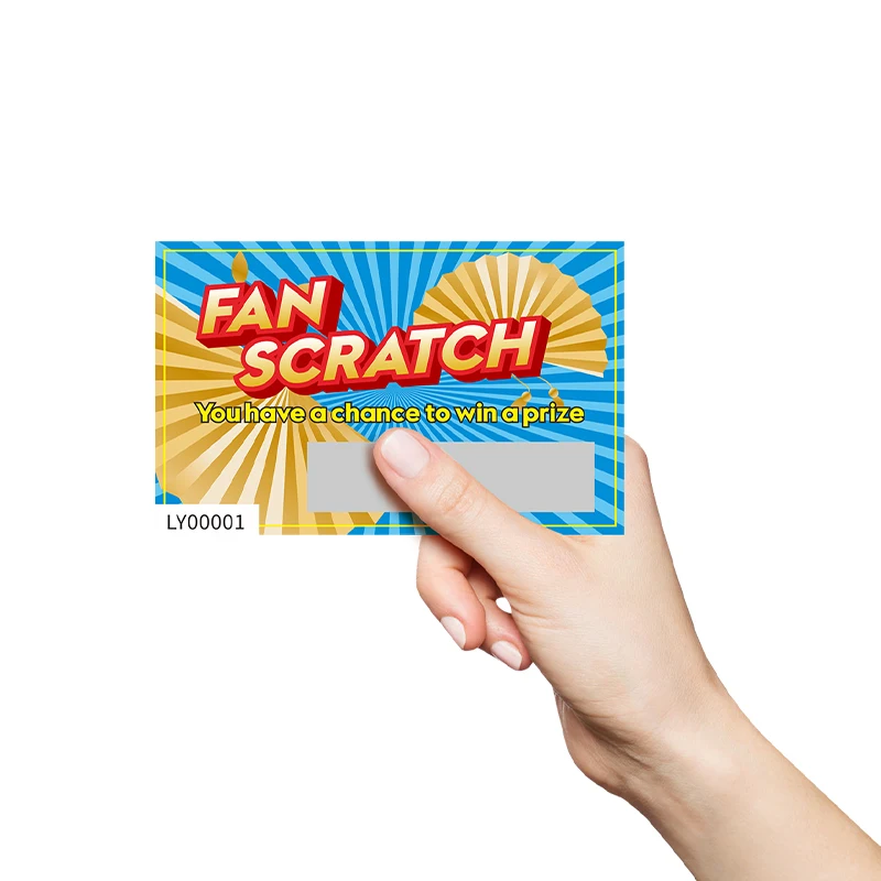 Factory price custom lottery ticket top quality business scratch card printing manufacturer Lottery Scratch Card