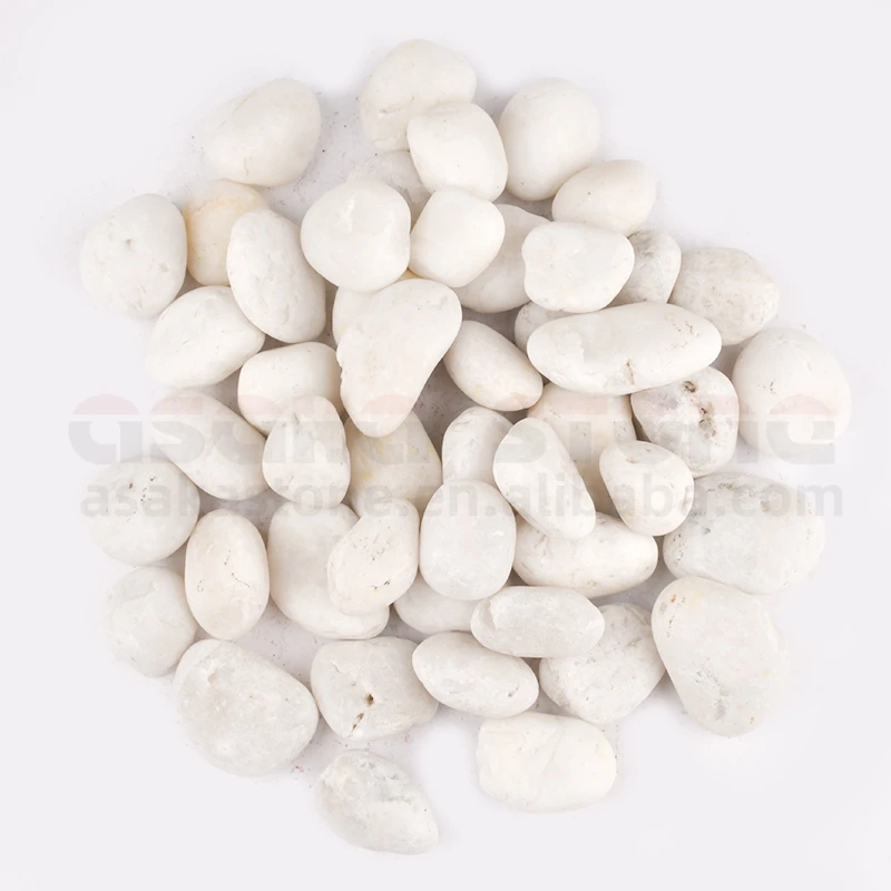 Natural Polished White River Rock Mixed Cobble Yellow Pebble Red Stone Black Cobblestone Patio Decoration Garden Landscaping