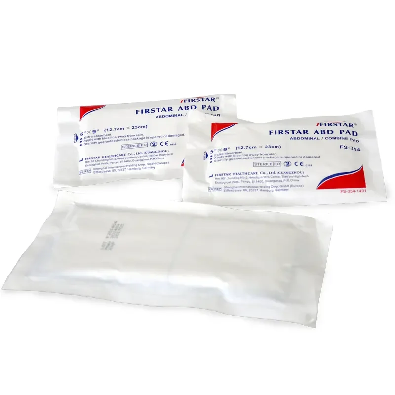 Combine Abdominal Pads High Absorbency Sterile Individually Wrapped 5' x 9' Non-Adherent Absorbent Post-Op Surgical Gauze