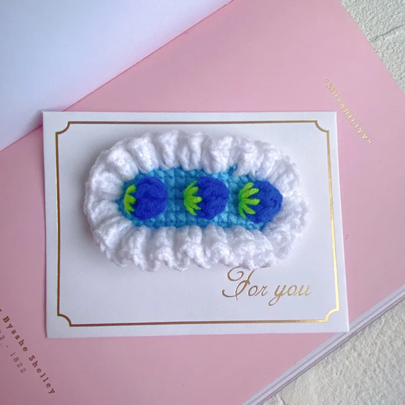 Cute Hair Pins Handmade Crochet Hair Accessories Knitting hair Clips For Women and Girls