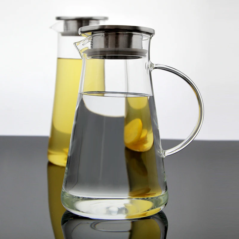 hot cold water jug pitcher borosilicate glass water carafe
