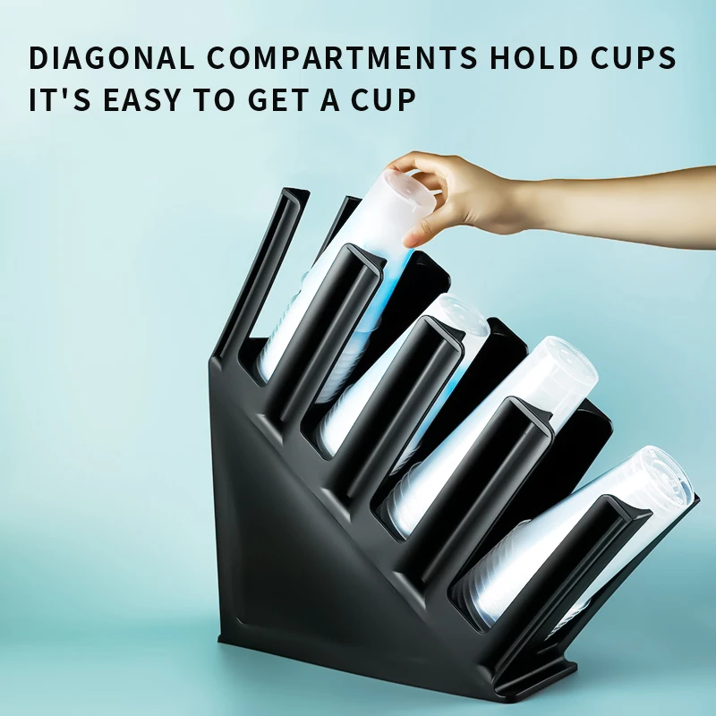 Bubble tea shop Coffee and tea for beverage portable 4 column cup holder cup organizer cup holding rack