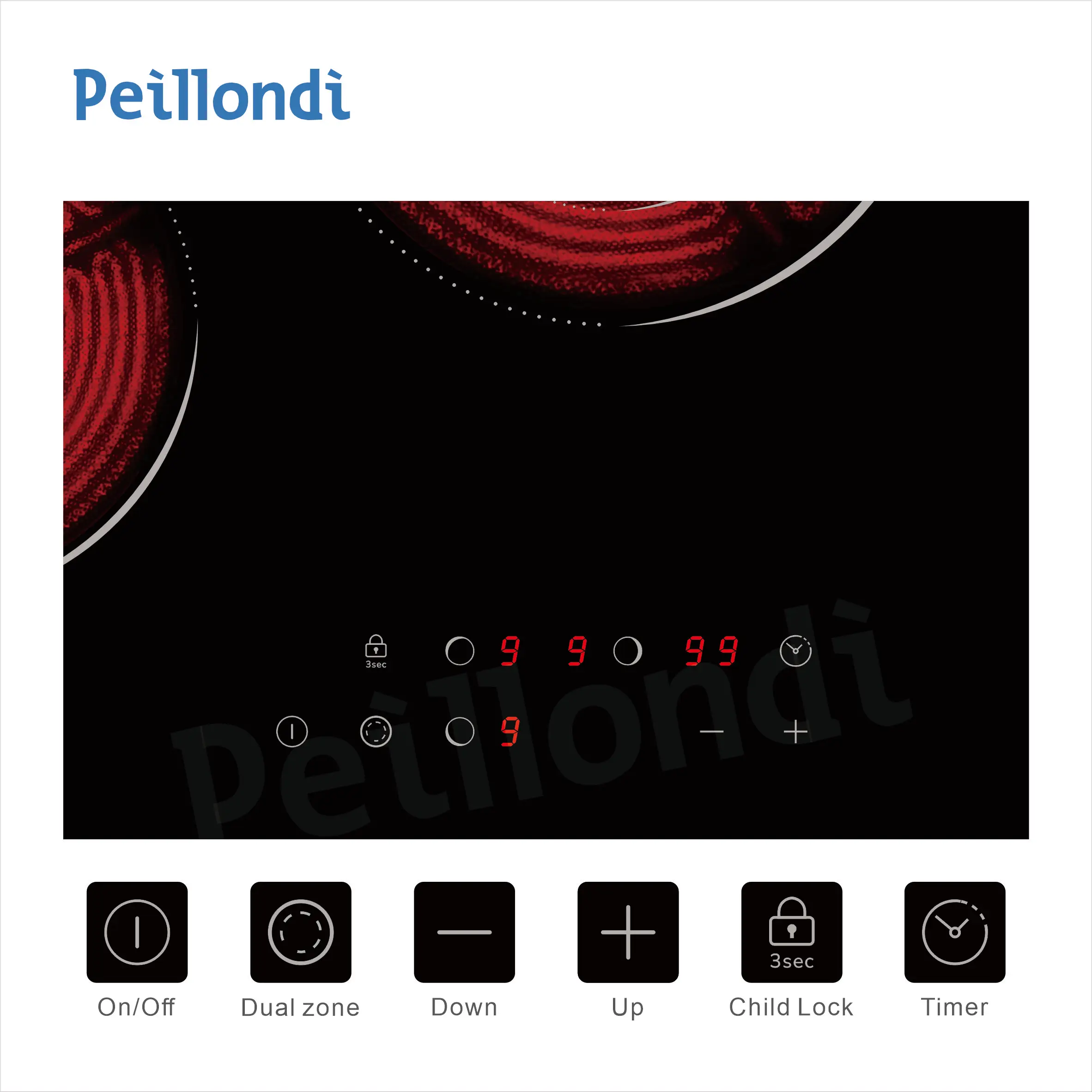 45 cm compact size vitro ceramic glass CE CB SAA Inmetro ROHS REACH  Built-in cooktop infrared hob electric cooker 3 burners