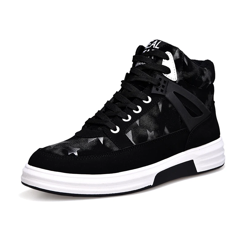 Toptan Ayakkabi Lace-up Breathable Student High Top Shoes Soft Sole Fashion Camouflage Sports Sneakers For Men Casual