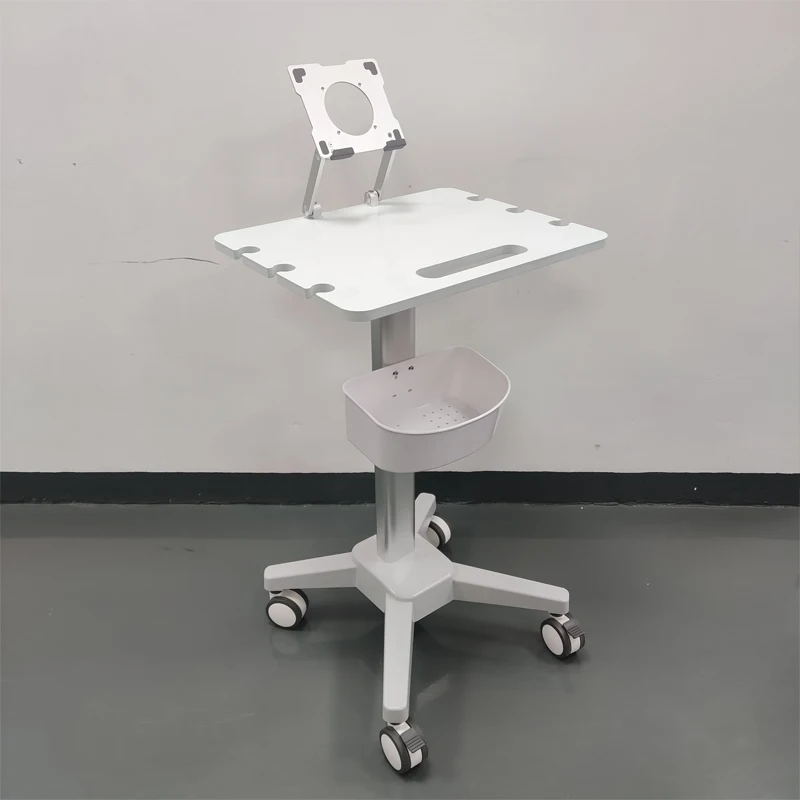 Aluminum Emergency Trolley ABS Panel Cart for Laptop Conference Endoscope Medical-Grade Hospital Furniture