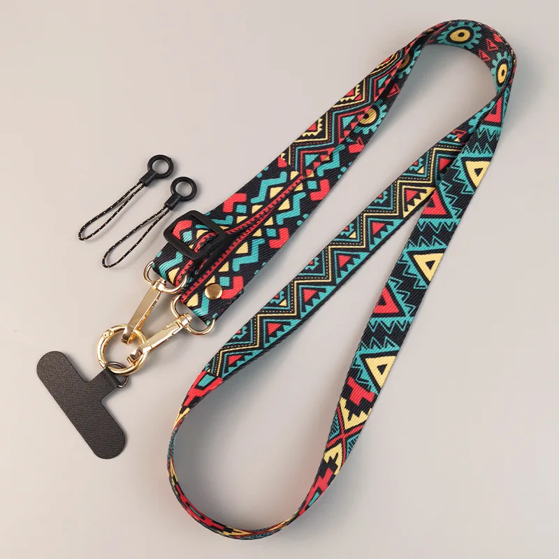 Universal Cell Phone Lanyard Vintage Totem Pattern Adjustable Mobile Phone Lanyard Long Crossbody Shoulder Strap Lanyard