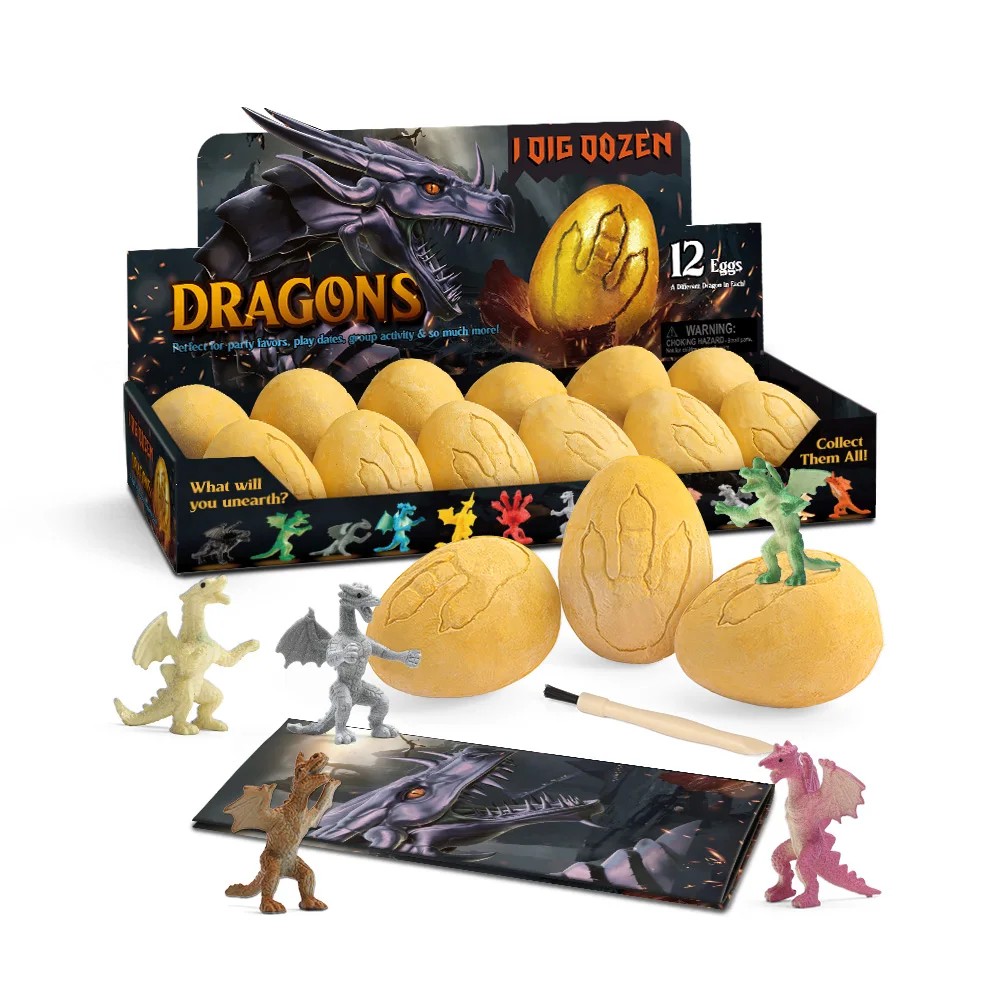 2022 CPC Amazon Hot Sell Kids Dragon Educational Toys Fairy Story Mythical Dino Toys Dinosaur Egg Excavation Kit
