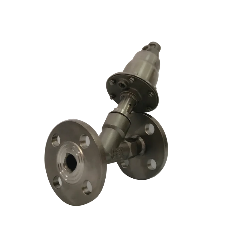 Factory wholesale Steam use Flange Angle Seat Valve with Solenoid Valve 220v ac