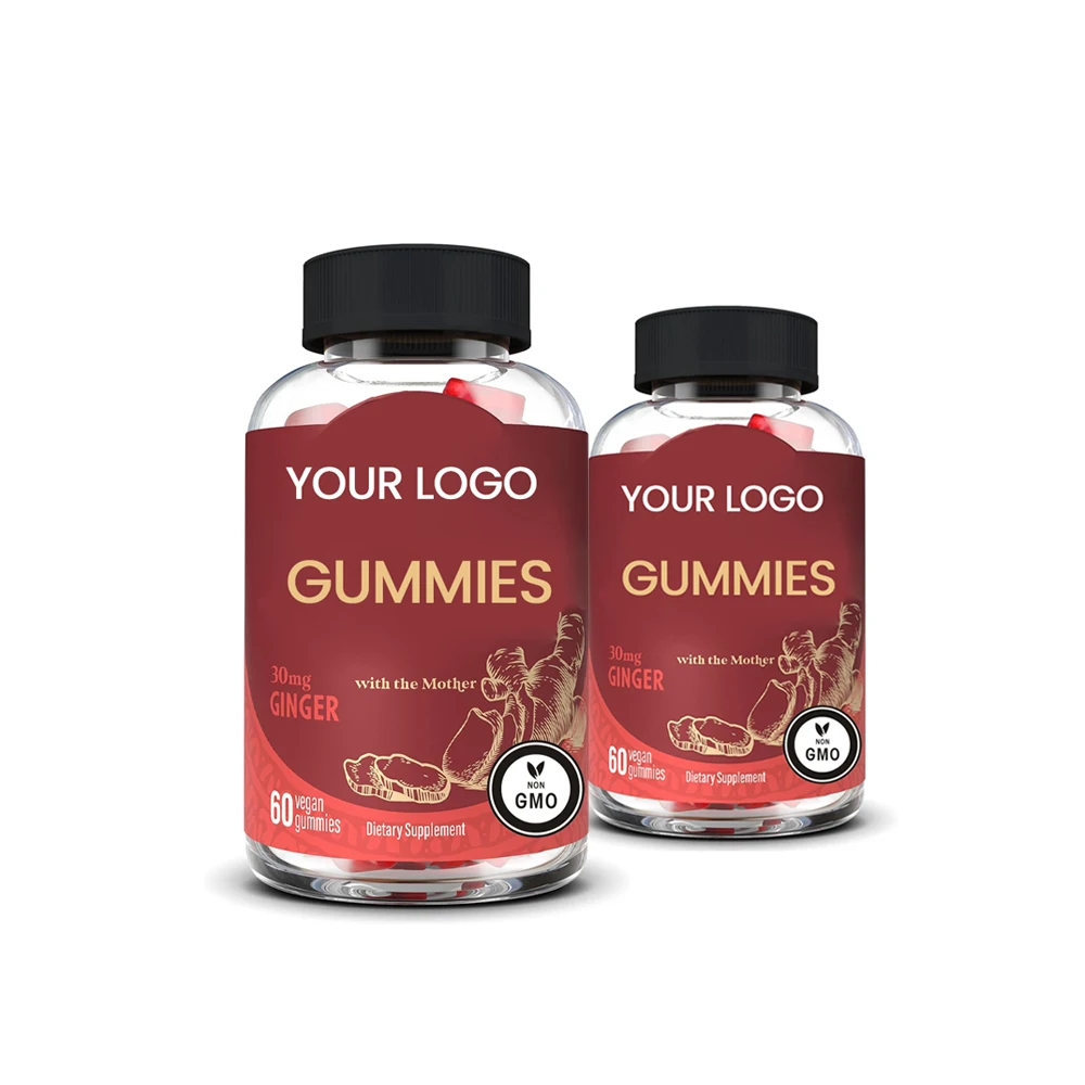OEM ODM Factory Wholesale Gummy Supplement Healthy Weight Control Apple Cider Vinegar Gummy  with Ginger