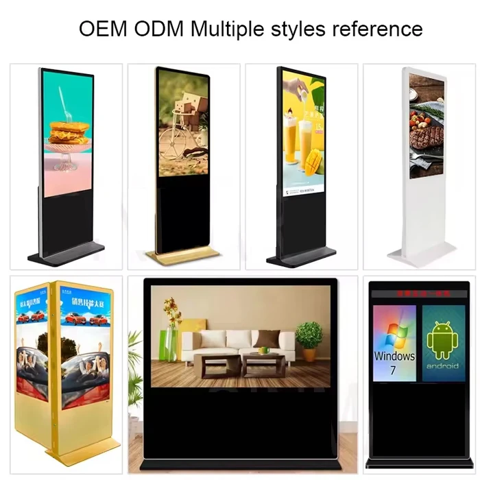 Indoor advertising hd commercial retail restaurant ad window software media player lcd touch screen digital signage display