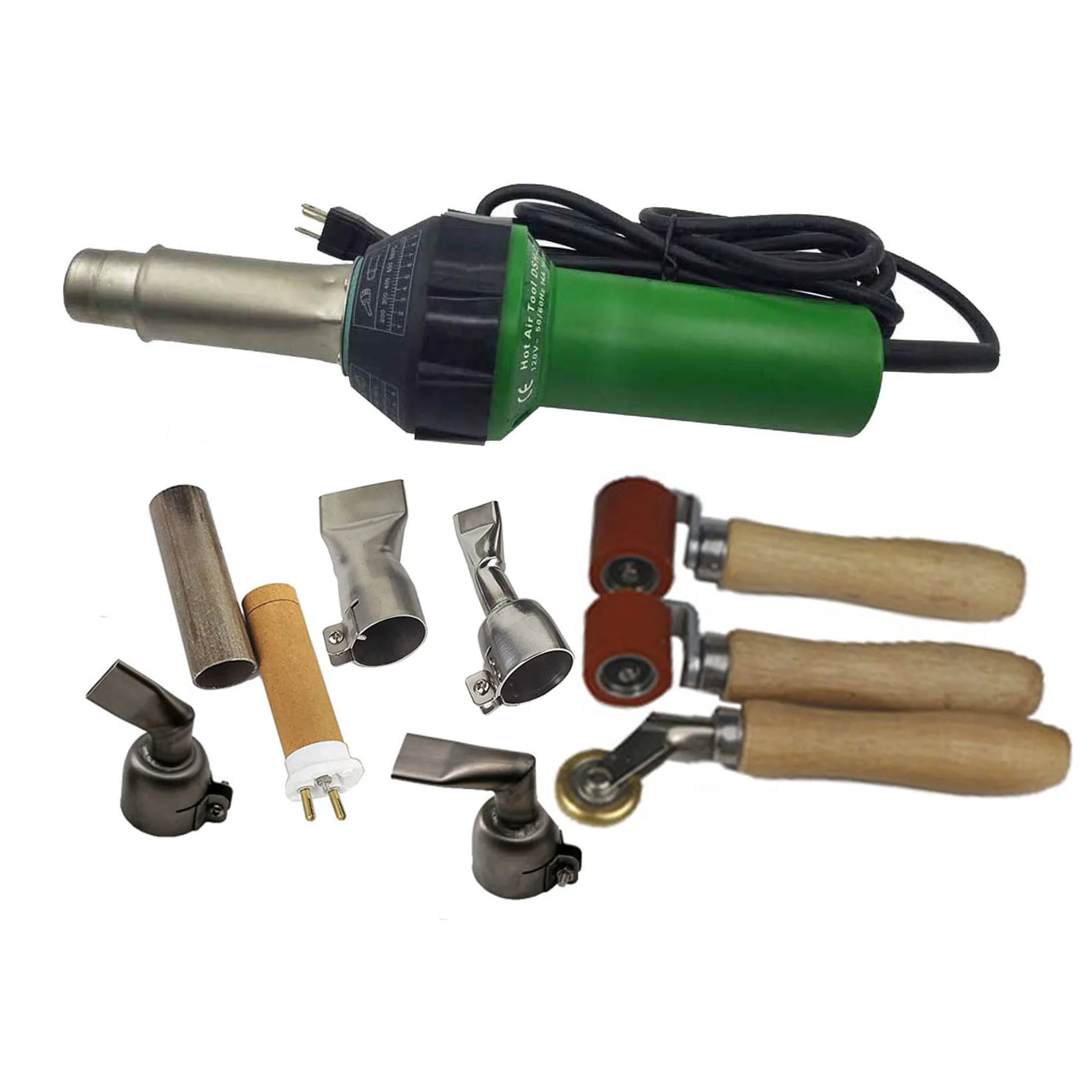 Professional 1600W Heat Gun Kit Hot Air Blast Torch With 4pcs Nozzles Plastic Welder for Ply Bitumen PVC/TPO Roofing Membranes