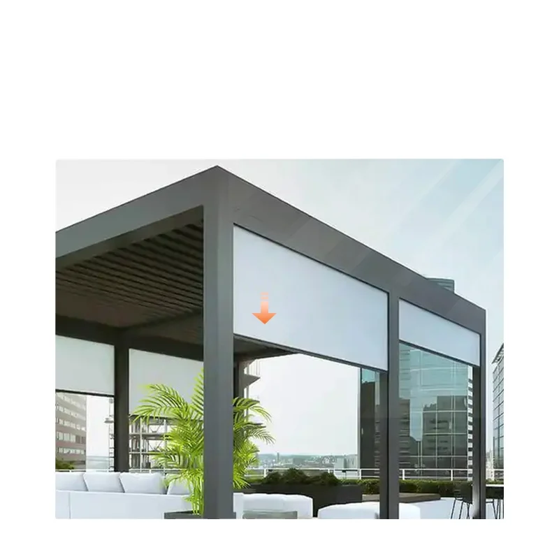 Motorized Curtain Window Blind Motor forRoller Blind Triple Sheer Shade Shangrila Print