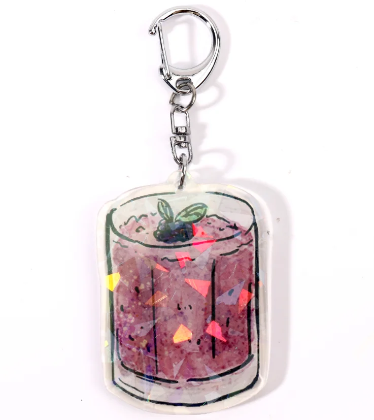 Fast Delivery Top Quality Hand Sanitzer Holder Key Chain  Lighter Offset Printing Acrylic Keychain