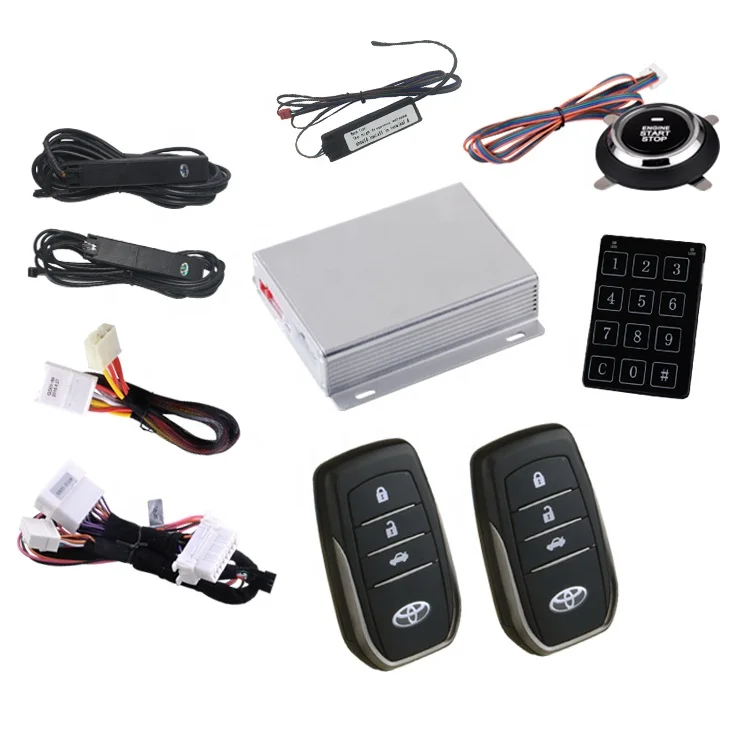 OBD Keyless Car Alarm Remote Start With Engine Push Button For Toyota INNOVA