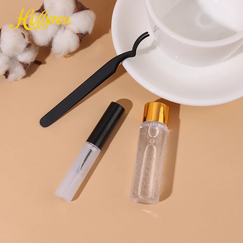Hollyren Wholesale Segmented Eyelashes Kit Superfine Band Cluster Glue Selaer Applicator Diy Lash Extension Kit Oem Available