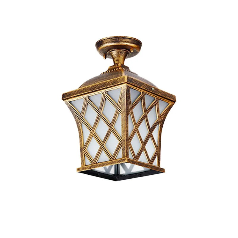 Garden Courtyard Terrace Hanging Lamp Aisle Gazebo Rack Waterproof Outdoor Pendant Light Low Cost Products European Black Custom