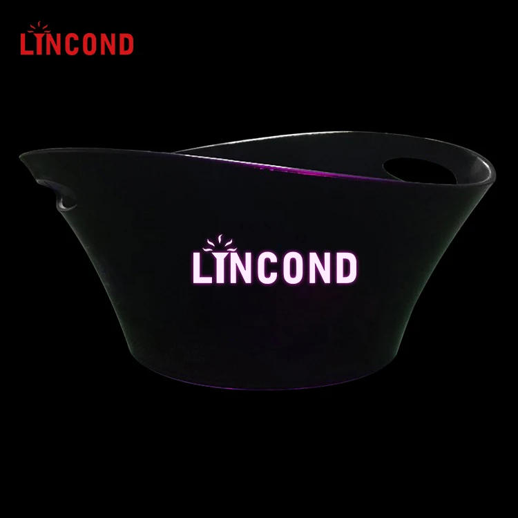 Hot Selling Rechargeable champagne cooler Plastic LED Champagne Bottle cooler