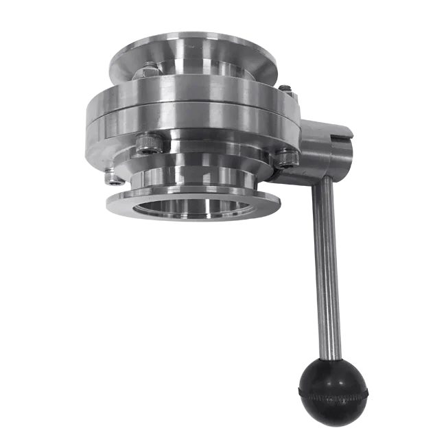 Ss 304 316 Sanitary Stainless Steel Tri Clover Clamp Manual Butterfly Valve