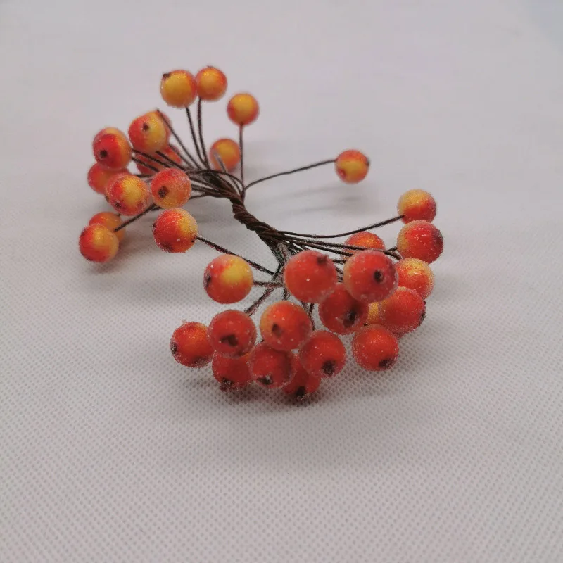 Artificial Red Foam Berry Picks Branch Blossom Flower Christmas Decorative Artificial Berry