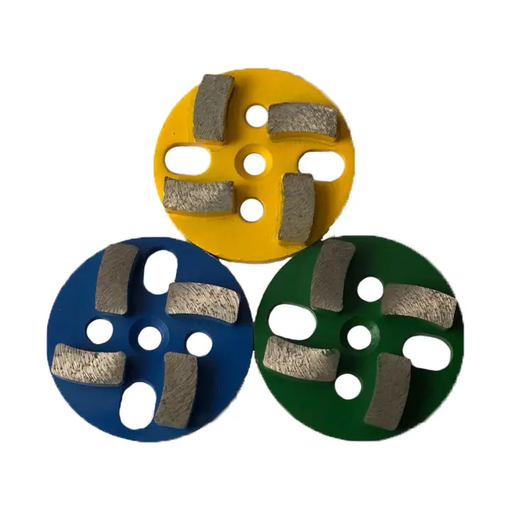 Diamond Grinding Plate for Polishing Concrete Terrazzo Stone Floor With 4 heads Grit 30# to 120#