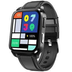 Shenzhen smartwatch manufacture SPO2 ECG heart rate smartwatch E90 leather strap smart watch