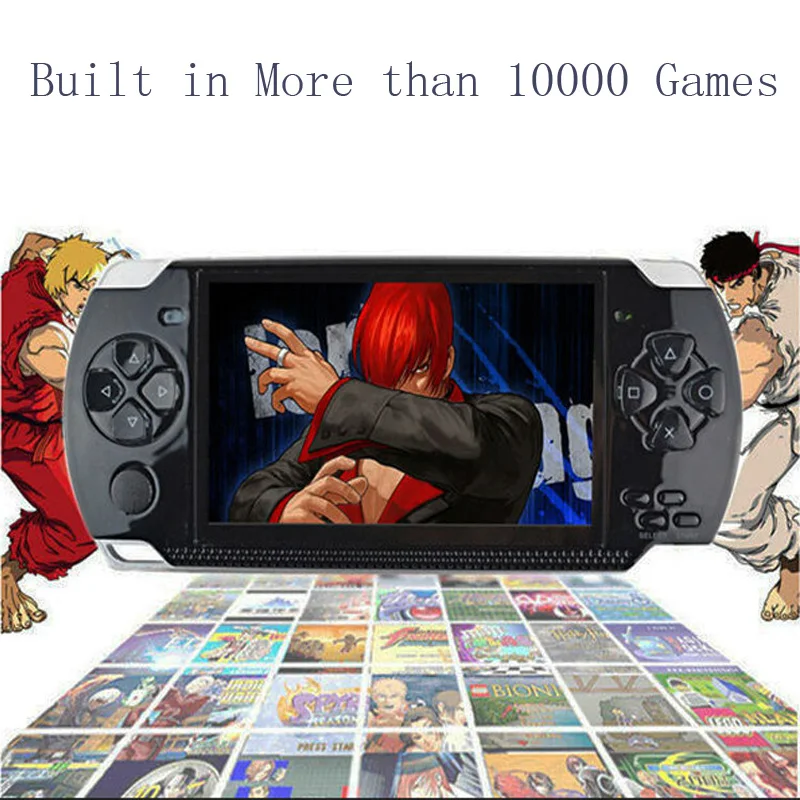 X6 Video Game Console Player for Gamapad Handheld Retro 4.3 inch Screen 8GB Mp4 MP5 Support TV OUT Camera Video E-book