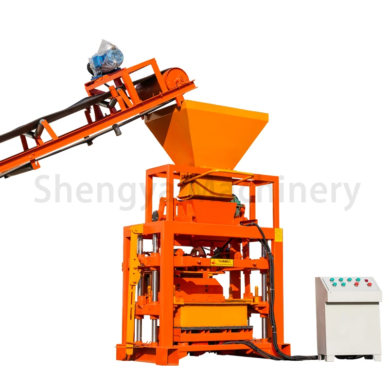 operating easily qtj4-35 portable concrete block making machine for sale mobile block making machine