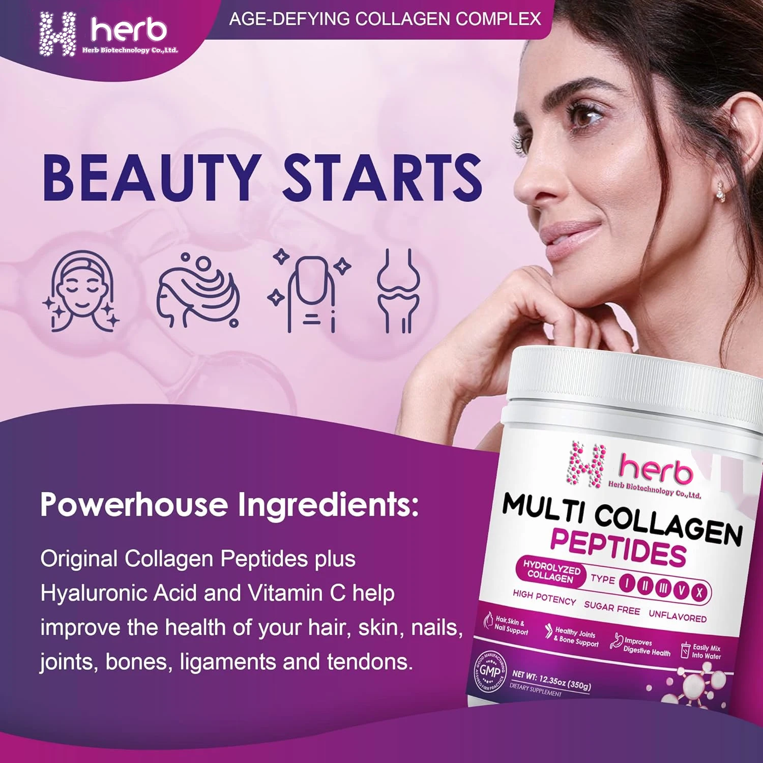 Factory Price Customized Multi Marine Collagen Peptide Powder Hydrolyzed Collagen Powder