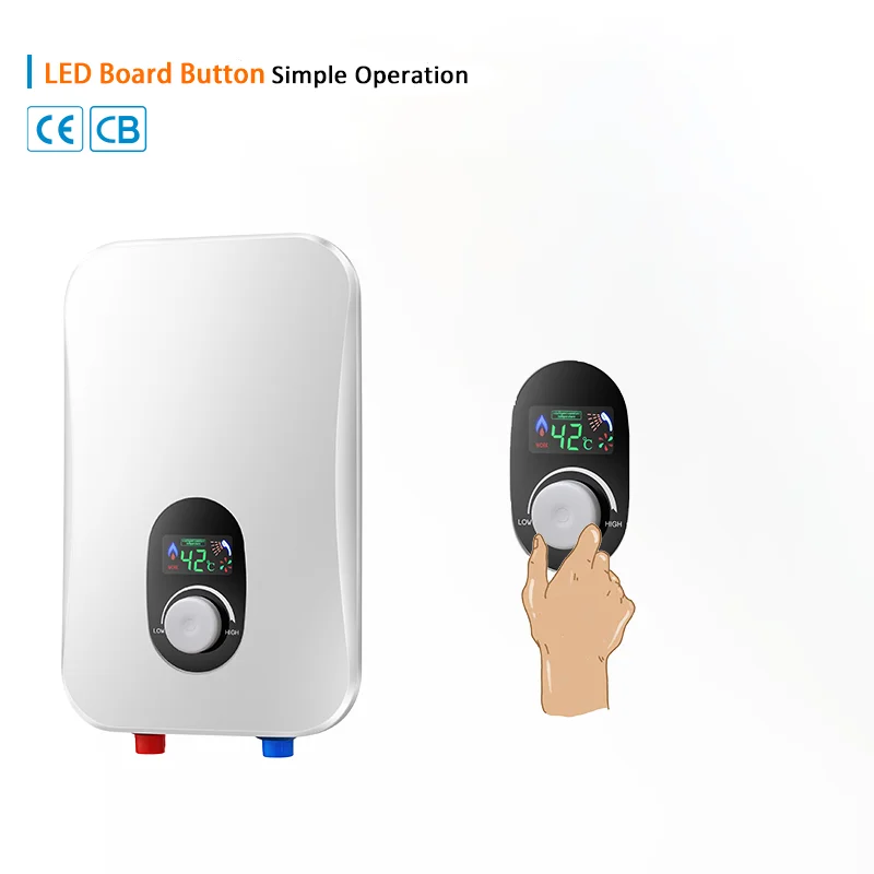 High quality customized 7500W Touch Control Instant water heater tankless for Shower Bathroom Kitchen Hotel