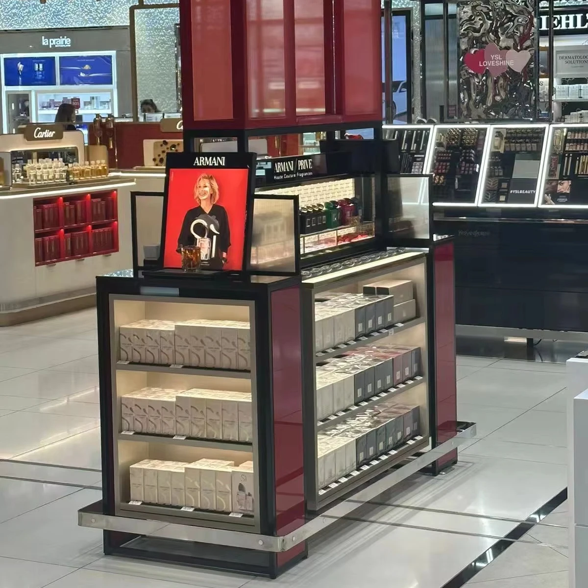 Fashion Display Showcase Cabinet Interior Design Lipstick Cosmetic Makeup Display Stand OEM ODM
