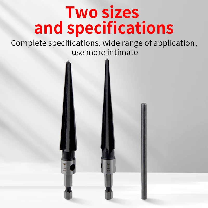 Steel Conical Reamer Hole Expanding Machine Woodworking Chamfering Tool with Hard Alloy Spiral Drill Bit