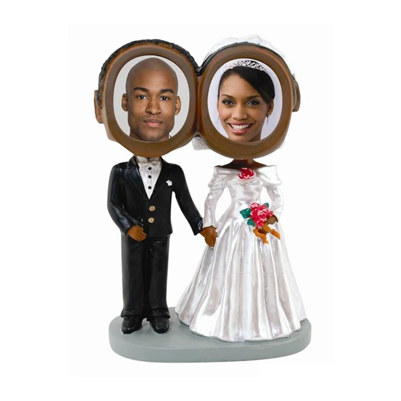 CUSTOM wedding photo bobblehead with picture frame bobble head bobble head figurines