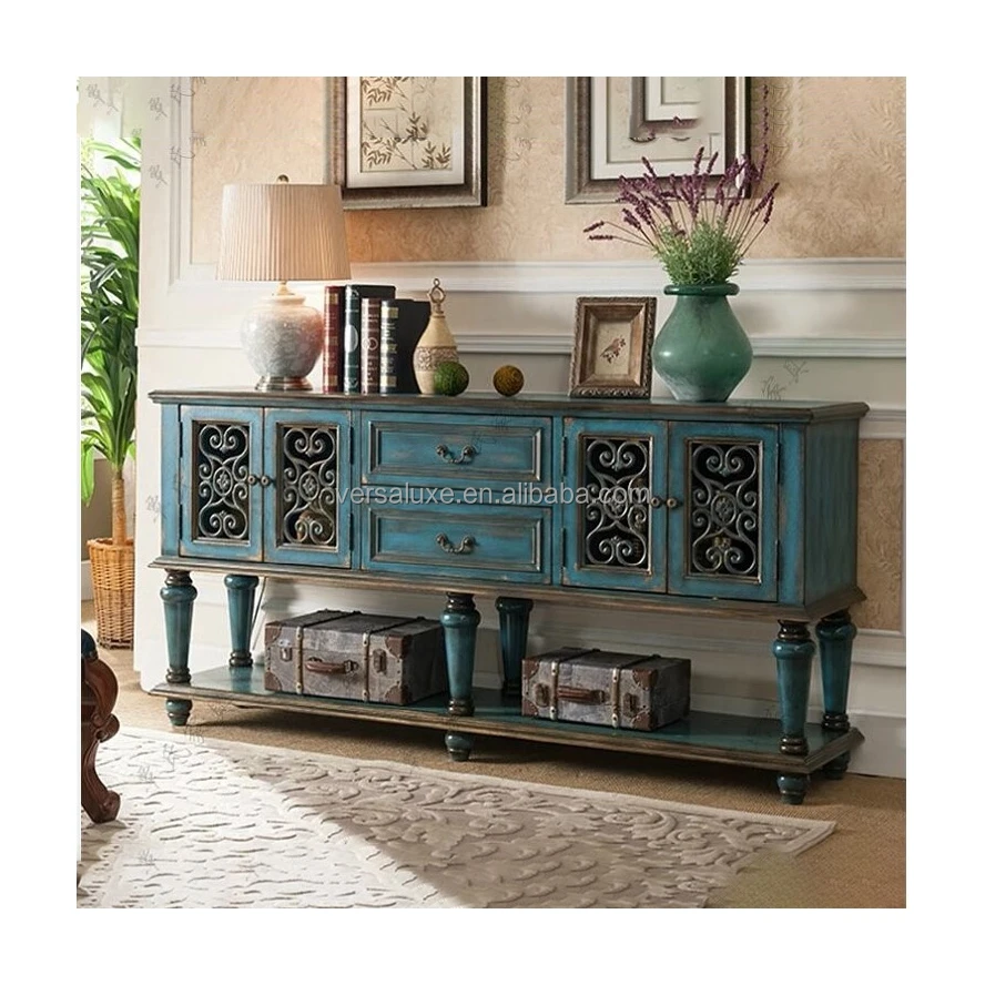 New Chinese Wholesale Vintage Antique Decorative OAK sideboard Cabinets Home Furniture Wooden Storage Living room Cabinets