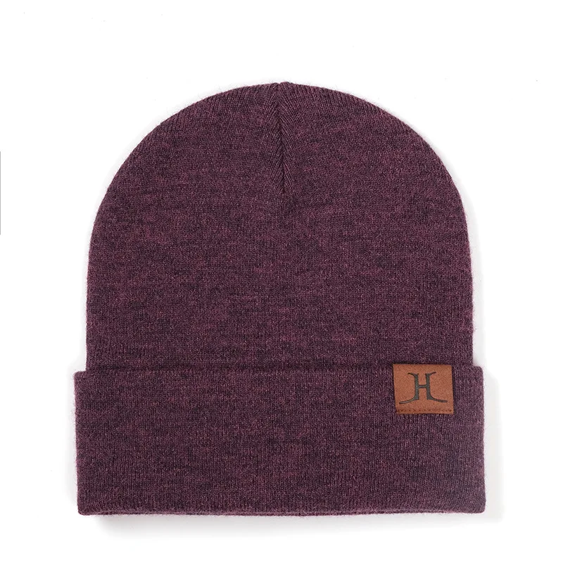 Custom Beanies  Oem Acrylic Wholesale Knitted Winter Beanie Hats Mens Custom Beanie