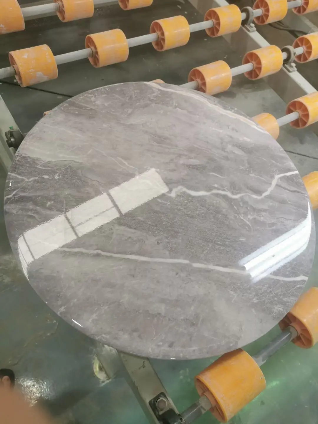 Artificial stone coffee tables inkjet marble round dinning tables