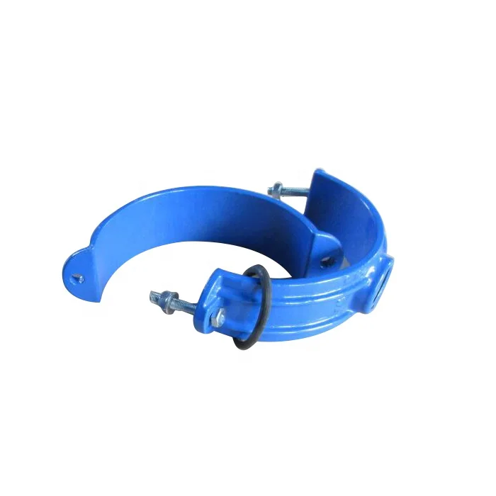Ductile Iron DI tapping saddle Clamp for DCI Ductile Cast Iron Pipe