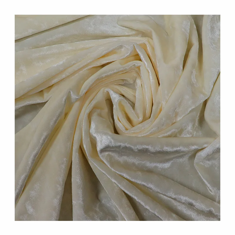 KOREAN Ice crush Velvet WARP Knitting KS Velvet Suits Dress Fabric for Luxury KOREA INDIA Fabrics Plain Polyester Spandex