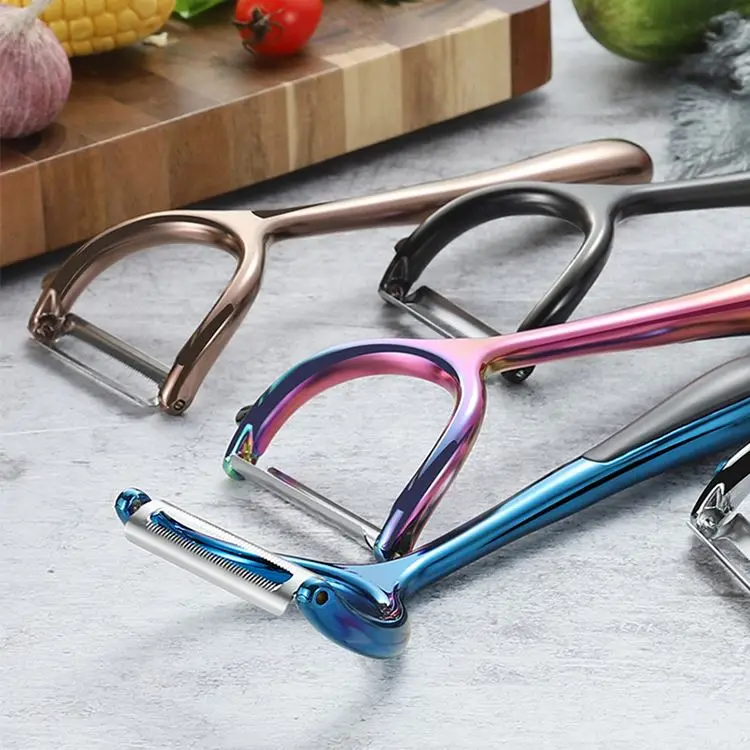 Amazon New Product Stainless Steel Peeler Fruit Vegetable Shredder Slicer Planing Cutter Potato Carrot Grater Kitchen Tool